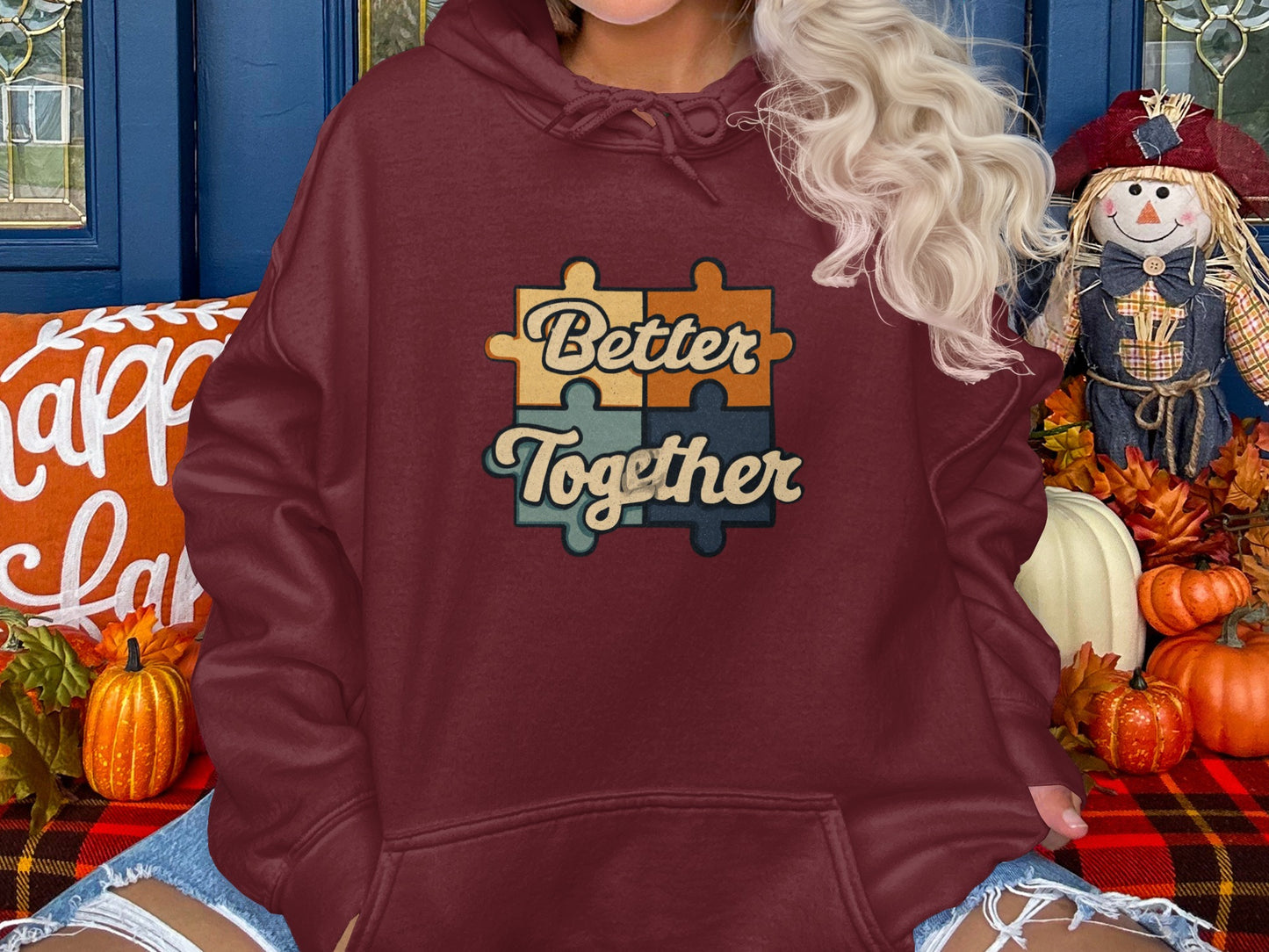 Better Together Puzzle Piece Hooded Sweatshirt