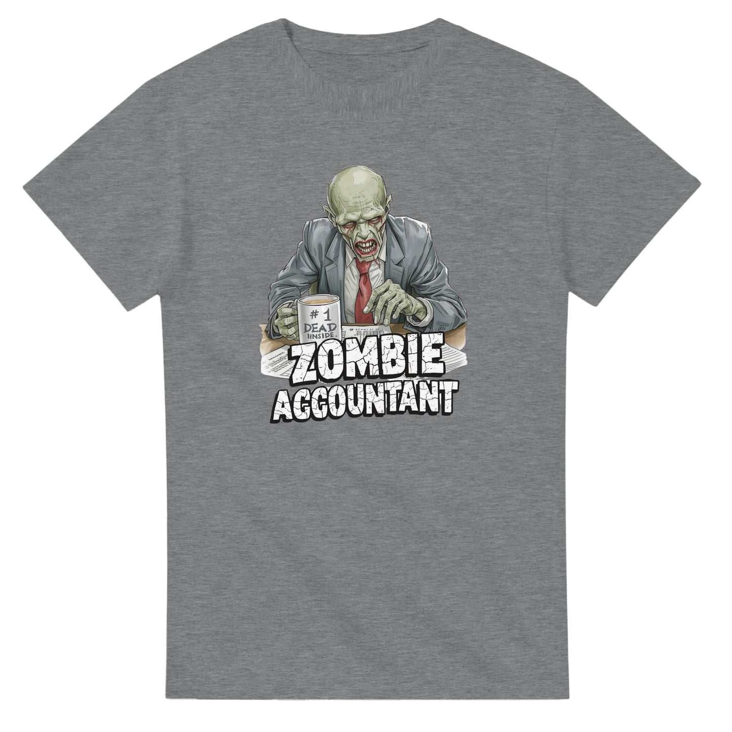 Zombie Accountant graphic design on a Heavyweight T-shirt