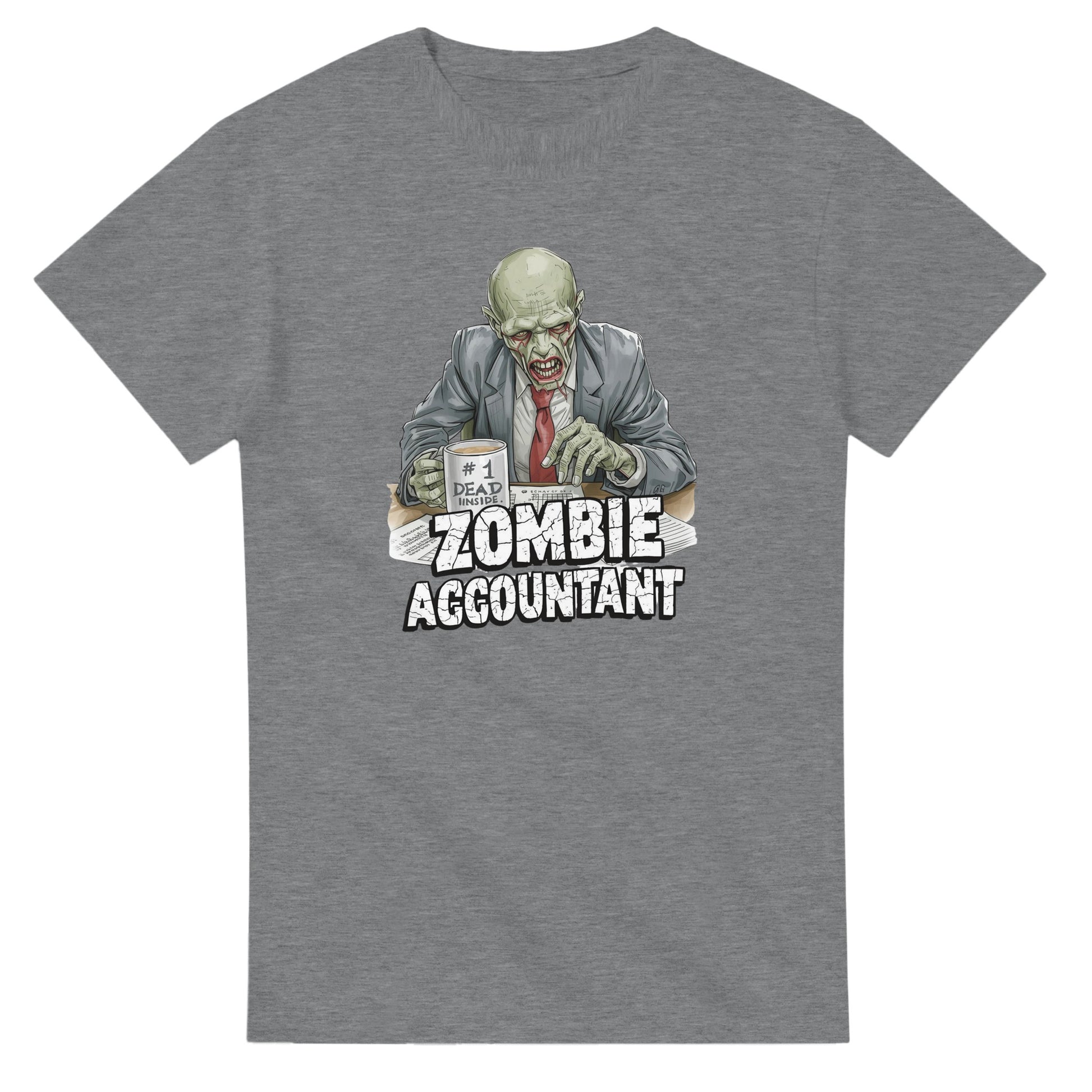 Zombie Accountant graphic design on a Heavyweight T-shirt