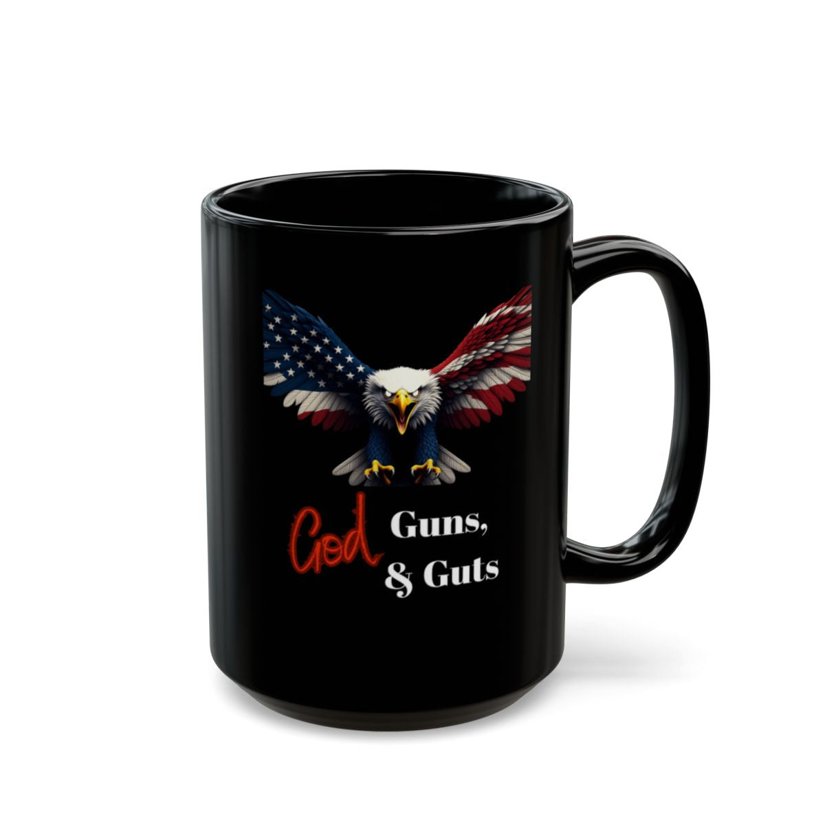 God Guns and Guts Patriotic Eagle Mug