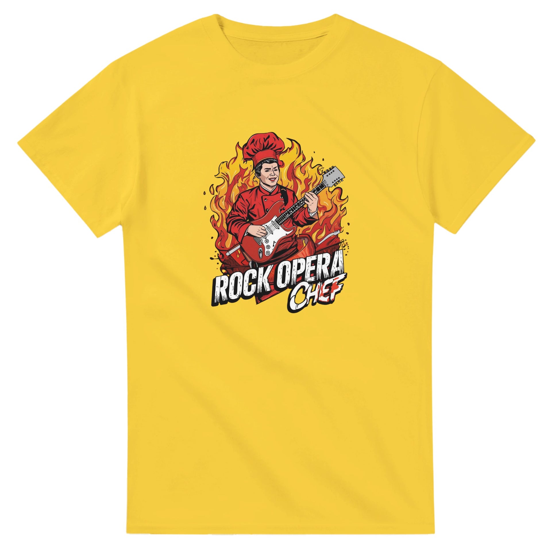 Rock Opera Chef graphic design on a Heavyweight T-shirt