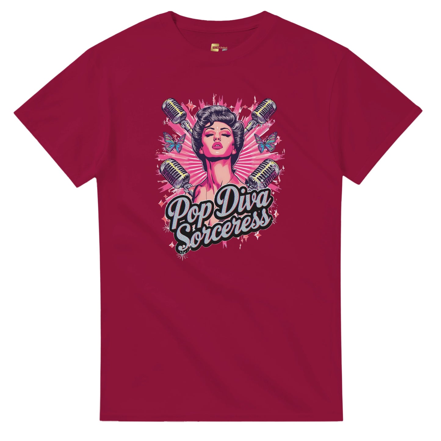 Pop Diva Sorceress graphic design on a Heavyweight T-shirt