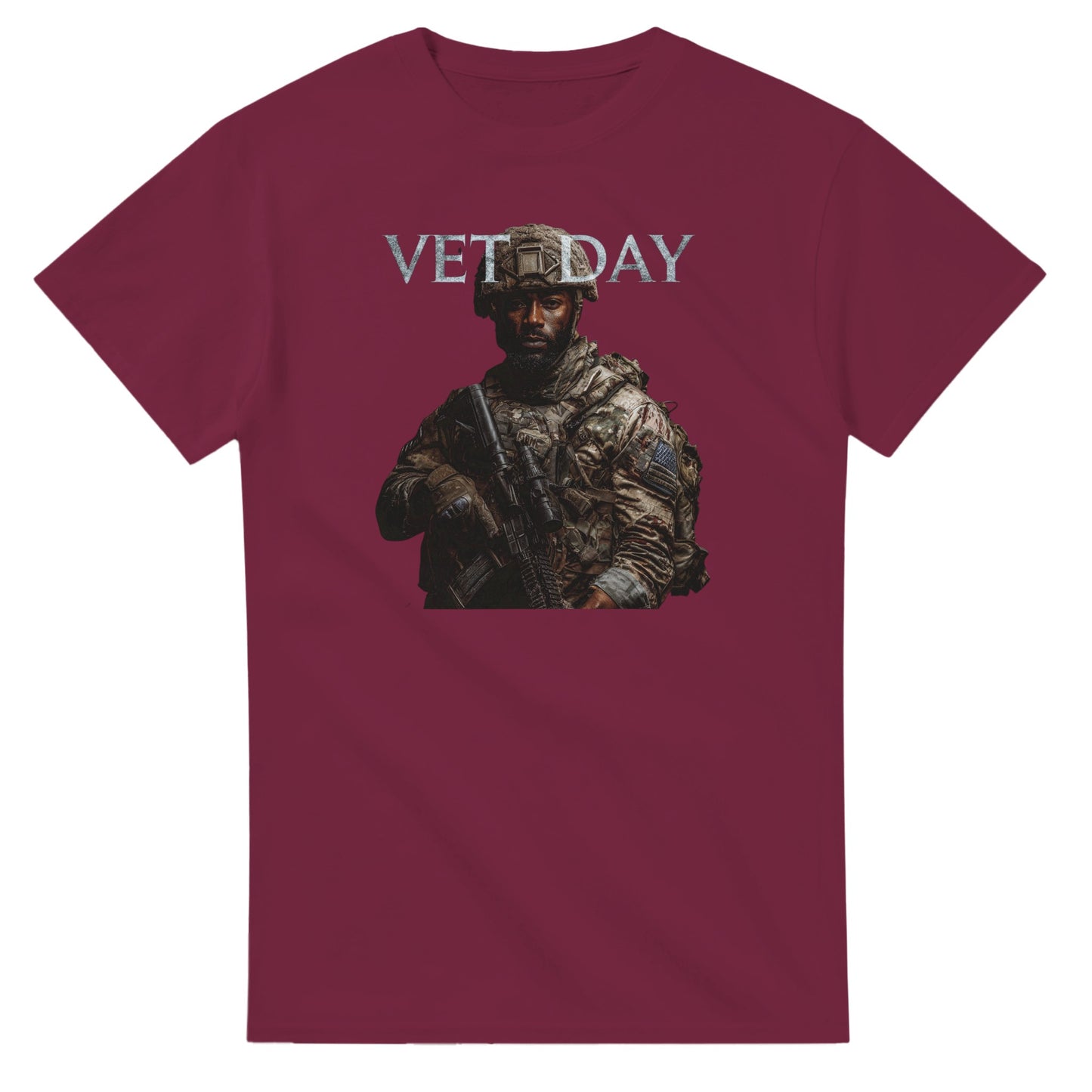 Vet Day Commemorative on a heavyweight t-shirt