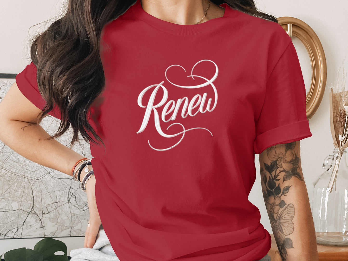 Red Renew elegant script graphic inspirational product type
Renew
Renewal
Red shirt
Graphic tee
Inspirational
Motivation
Hope
Positive vibes
Fresh start
Script design
Elegant font
Womens top
Unisex apparel
Crewneck
Fashion
Style
Gift idea
Statement tee
Daily reminder
Self care