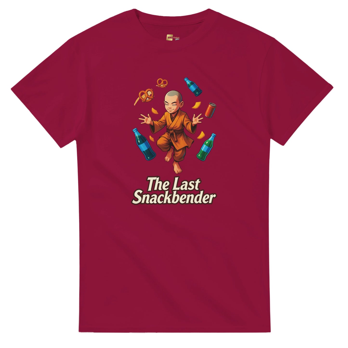The Last Snackbender graphic design on a Heavyweight T-shirt