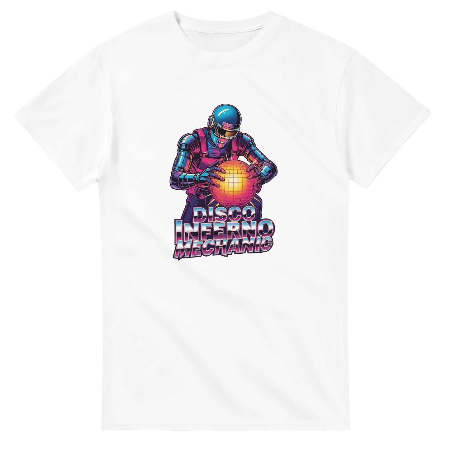 Disco Inferno Mechanic graphic design on a Heavyweight T-shirt