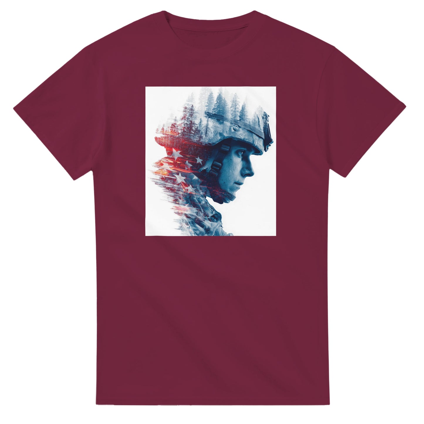 Patriotic Forest Spirit on a heavyweight t-shirt