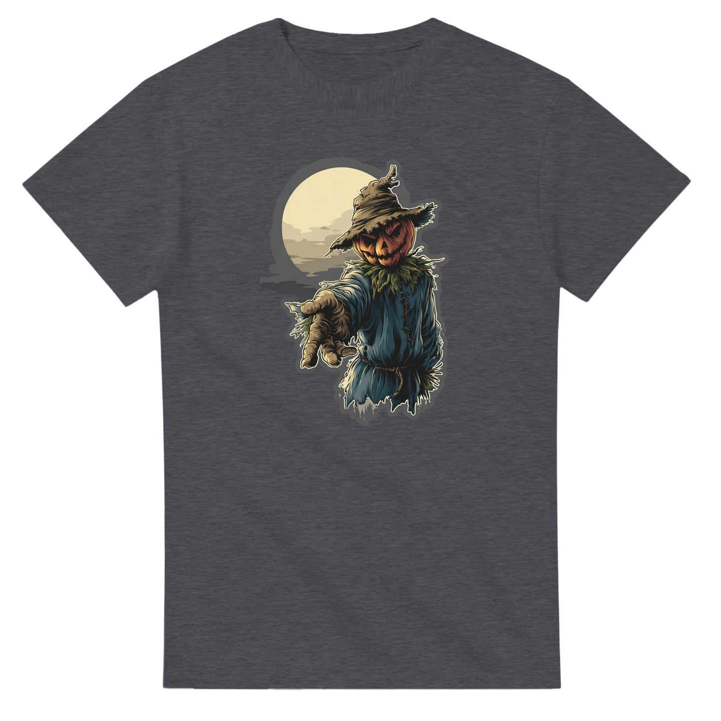 Ghoulishly Good Pumpkin Scarecrow on a Heavyweight T-shirt