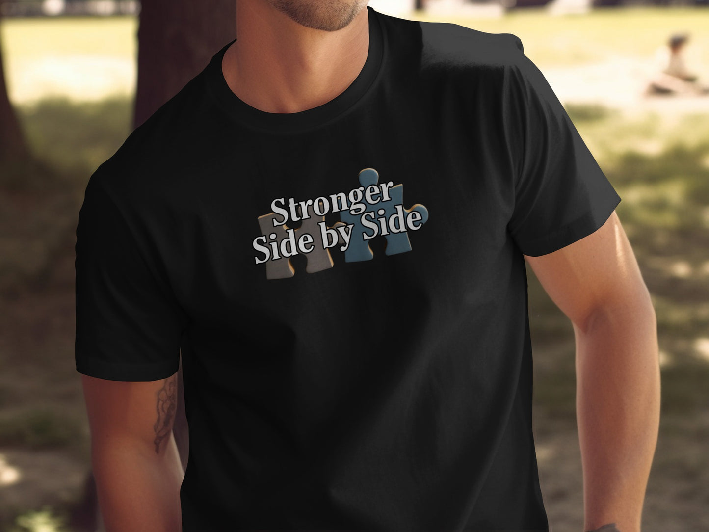 Stronger Side by Side Motivational T-Shirt