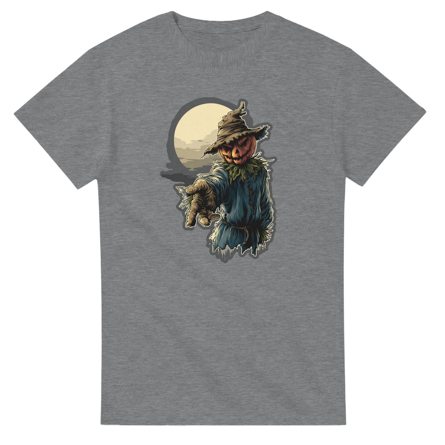 Ghoulishly Good Pumpkin Scarecrow on a Heavyweight T-shirt