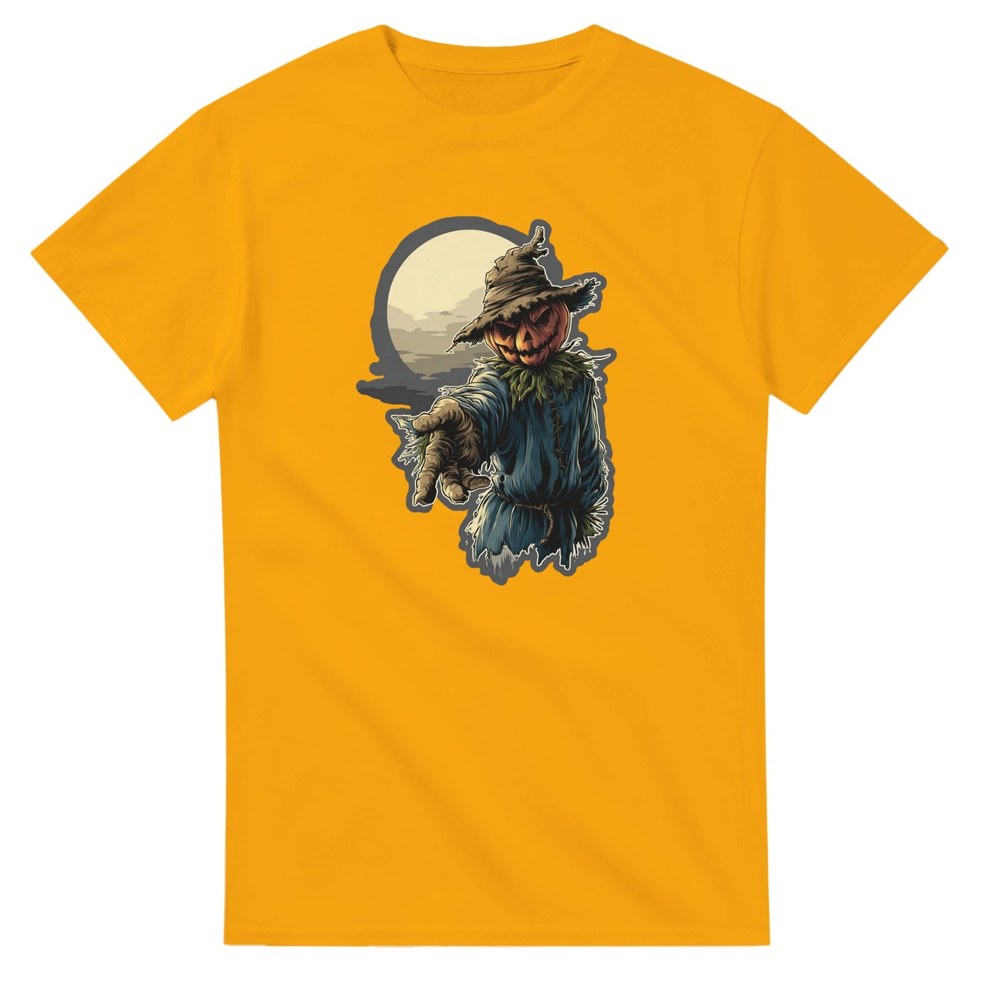 Ghoulishly Good Pumpkin Scarecrow on a Heavyweight T-shirt