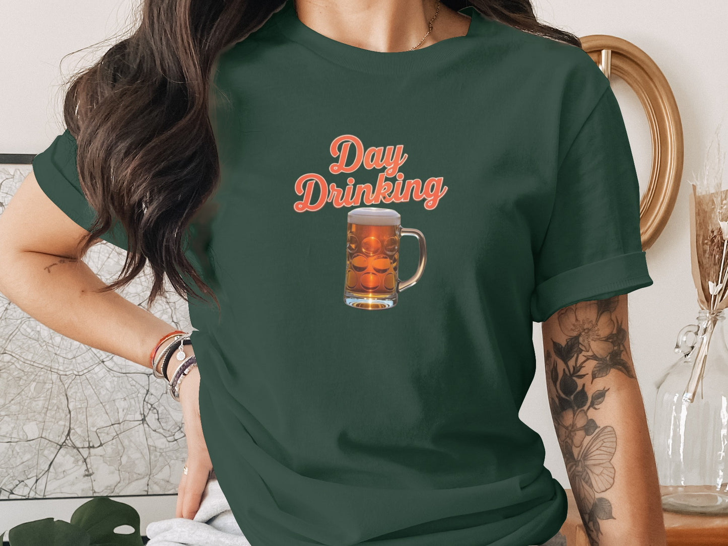 Day Drinking with Beer Mug Graphic T-Shirt