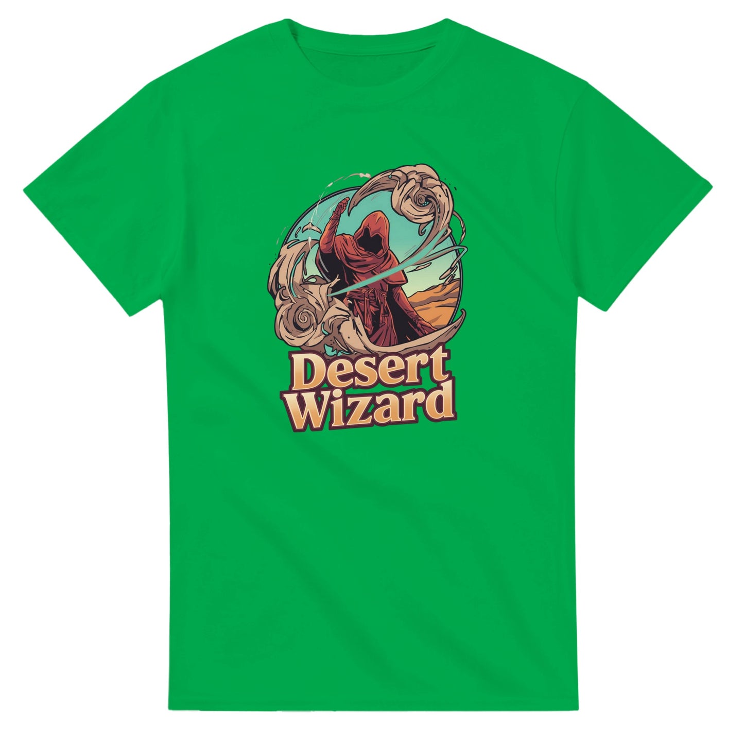 Mystic Desert Wizard graphic design on a Heavyweight T-shirt