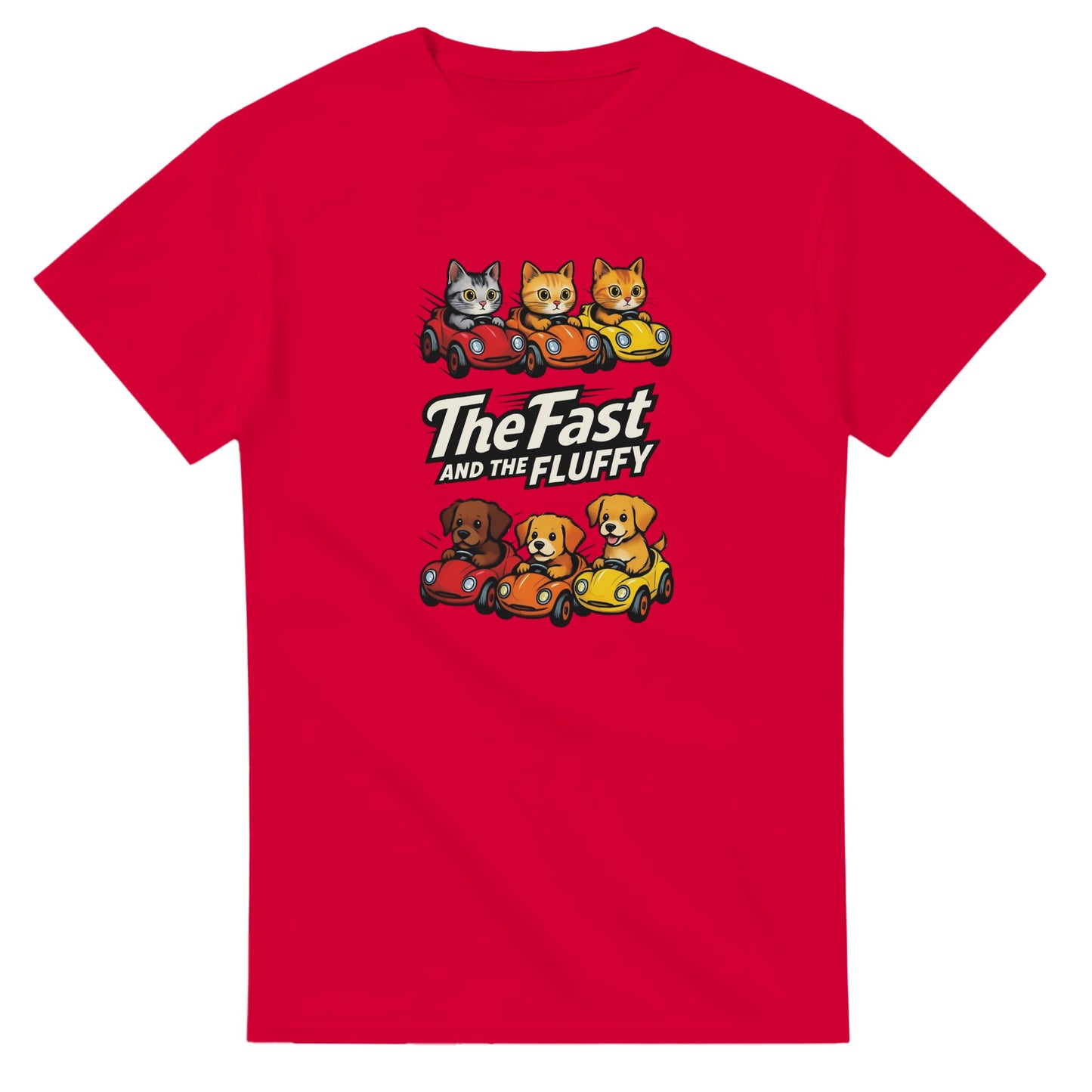 The Fast and The Fluffy graphic design on a Heavyweight T-shirt
