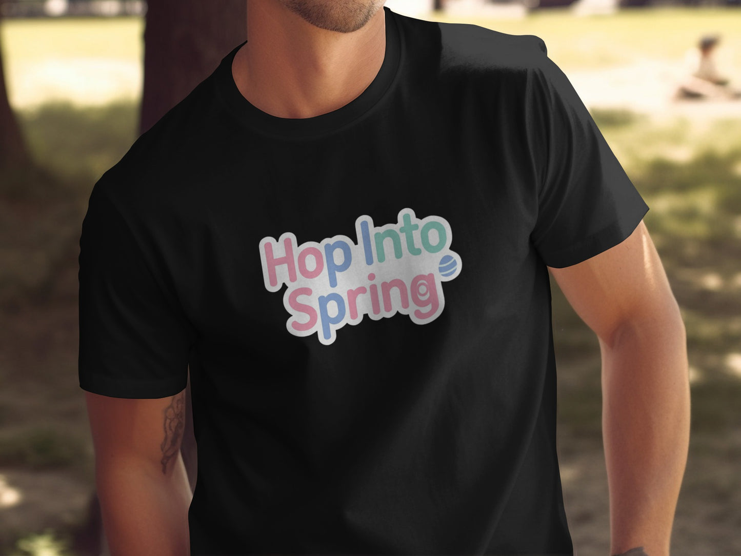 Hop Into Spring Graphic Design Colorful Text product type
Hop Into Spring, Spring Season, Easter Theme, Colorful Graphic, Black TShirt, Graphic Print, Men's Apparel, Casual Clothing, Everyday Fashion, Seasonal Design, Fun Statement, Unique Artwork, Unisex Shirt, Short Sleeve Top, Round Neck Tee, Gift For Him, Holiday Collection, Trendy Print, Spring Vibe, Pop Of Color