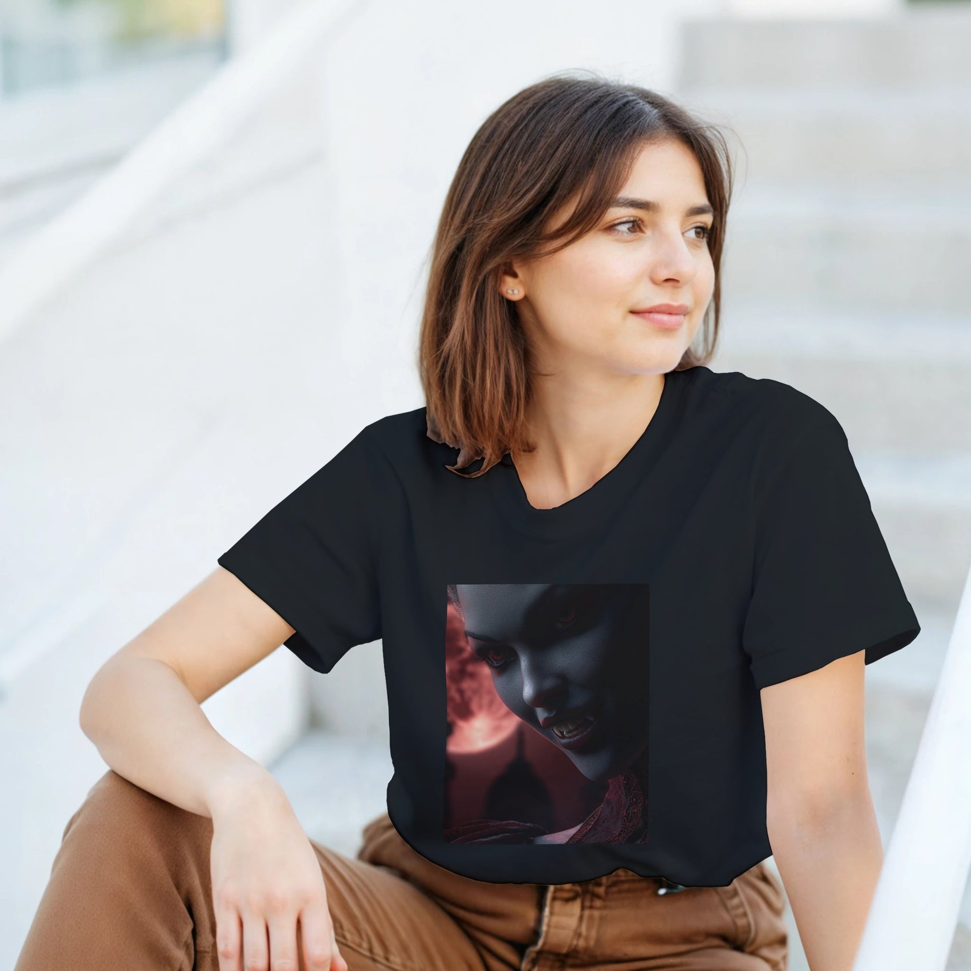 Cute Lil' Vampire on a Heavyweight T-shirt