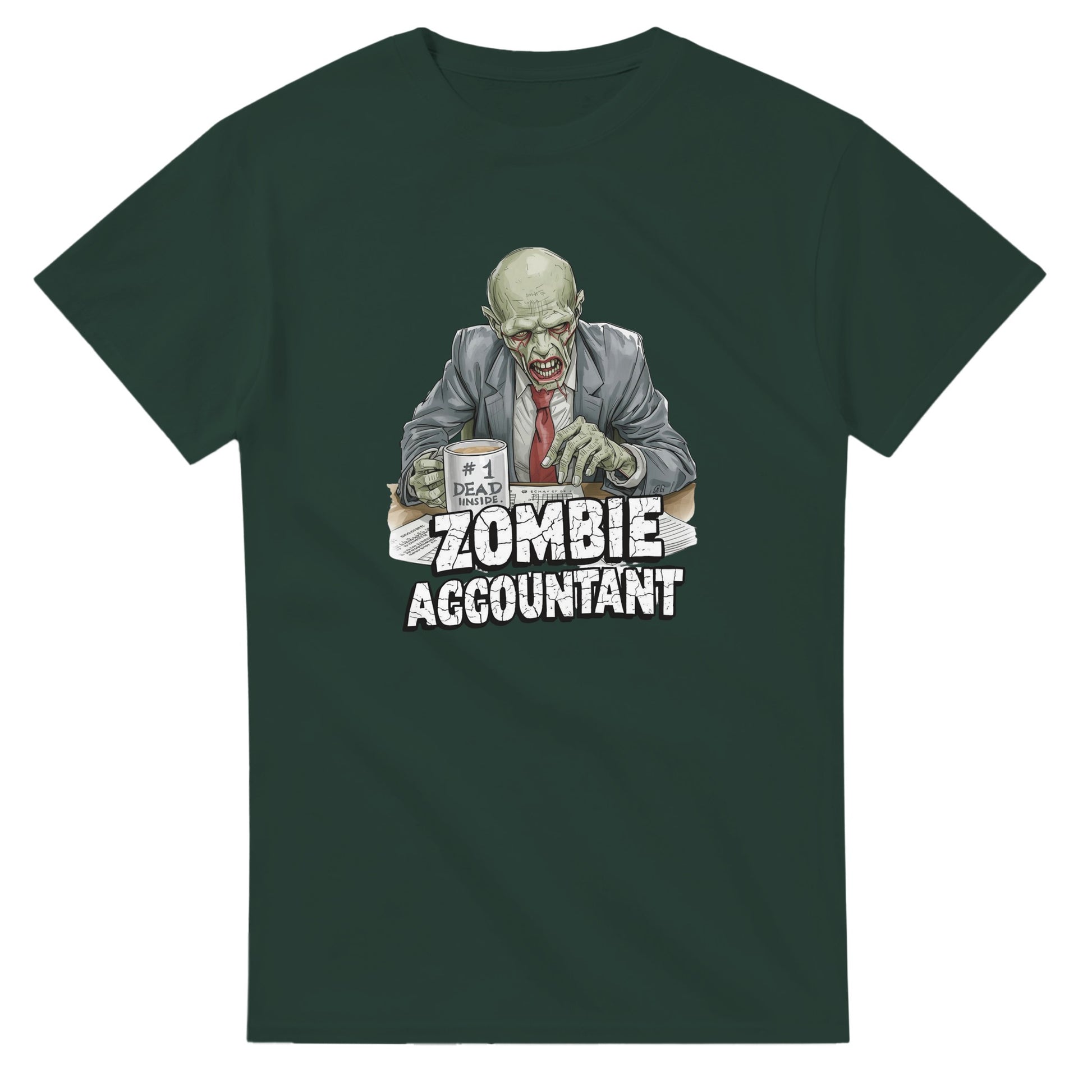 Zombie Accountant graphic design on a Heavyweight T-shirt