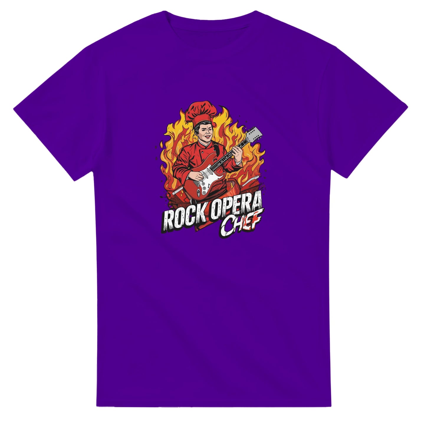 Rock Opera Chef graphic design on a Heavyweight T-shirt