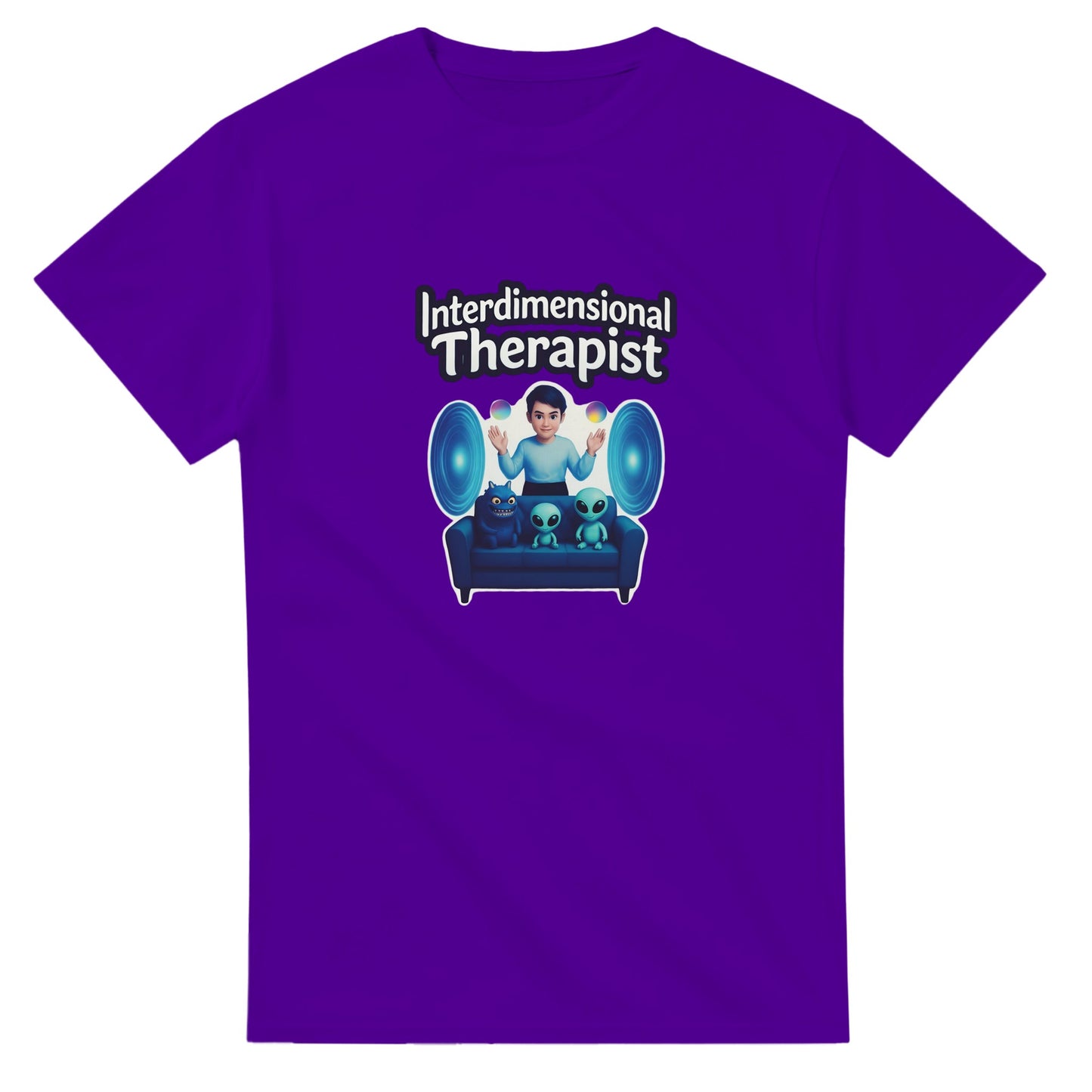 Interdimensional Therapist graphic design on a Heavyweight T-shirt