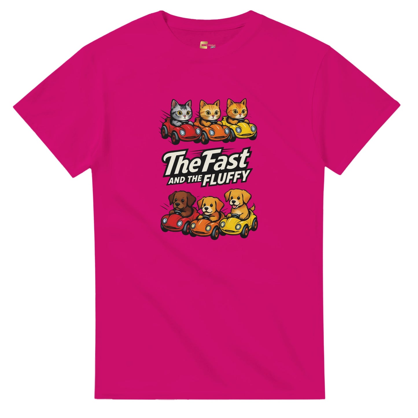The Fast and The Fluffy graphic design on a Heavyweight T-shirt