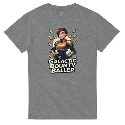 Galactic Bounty Baller graphic design on a Heavyweight T-shirt