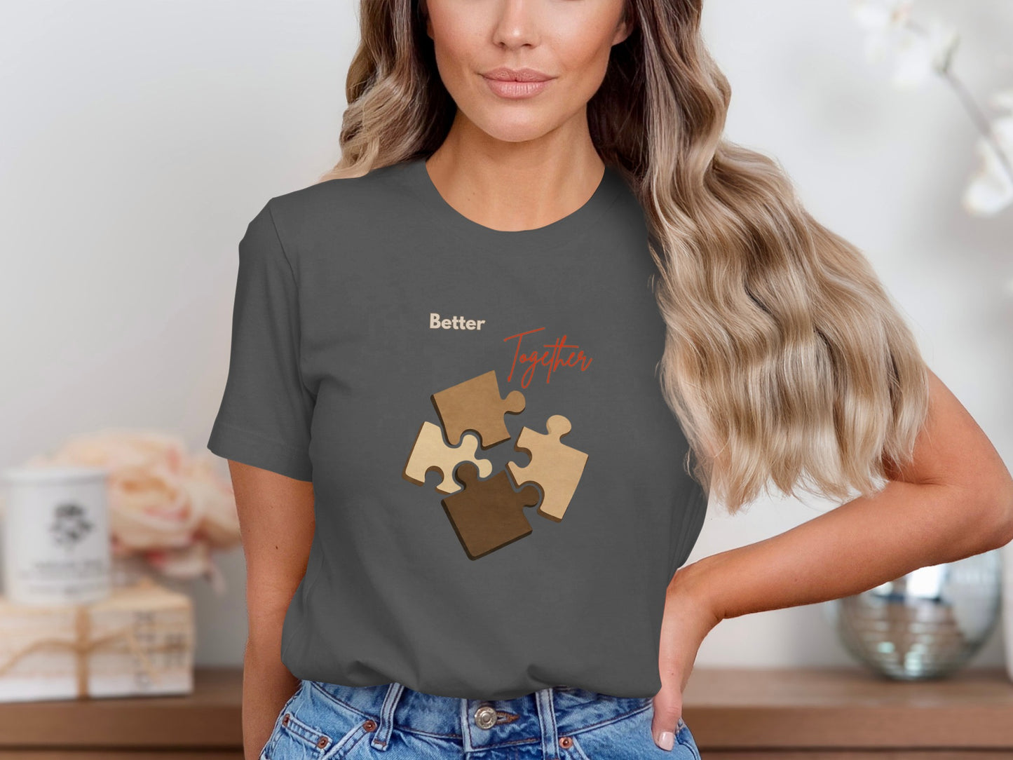 Better Together Jigsaw Puzzle Pieces T-shirt