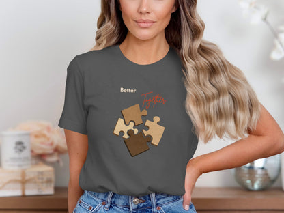 Better Together Jigsaw Puzzle Pieces T-shirt
