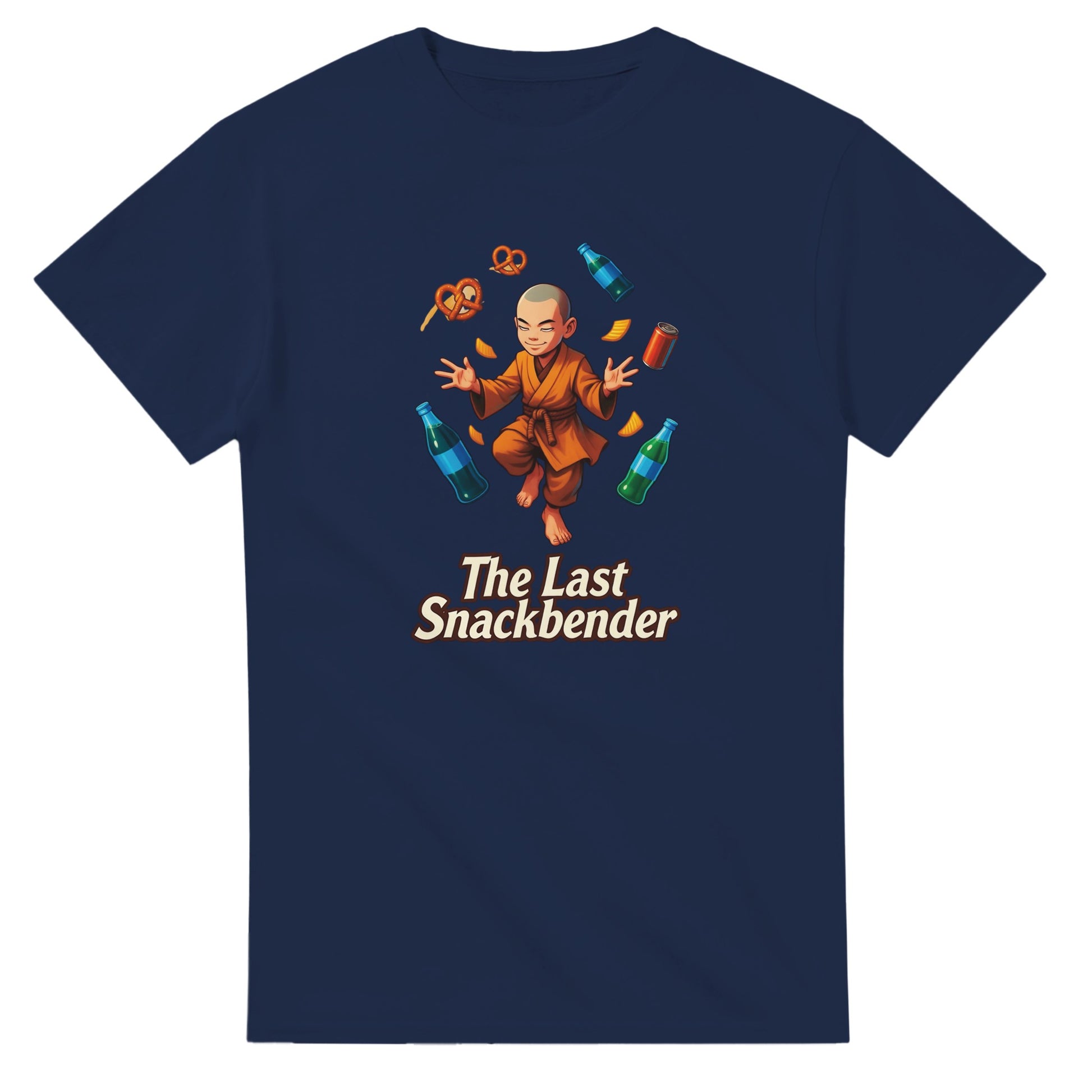 The Last Snackbender graphic design on a Heavyweight T-shirt