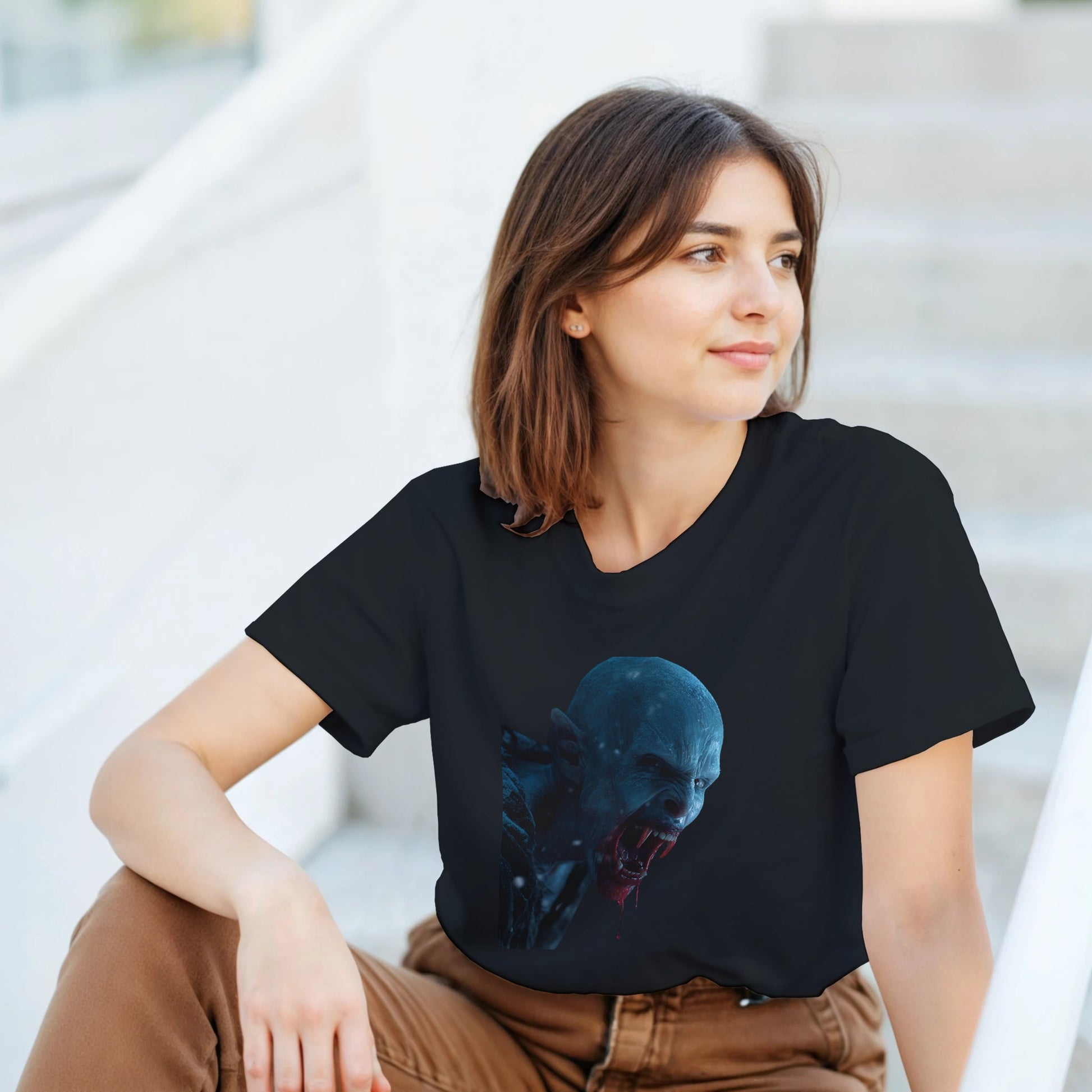 Cute Lil' Vampire on a Heavyweight T-shirt