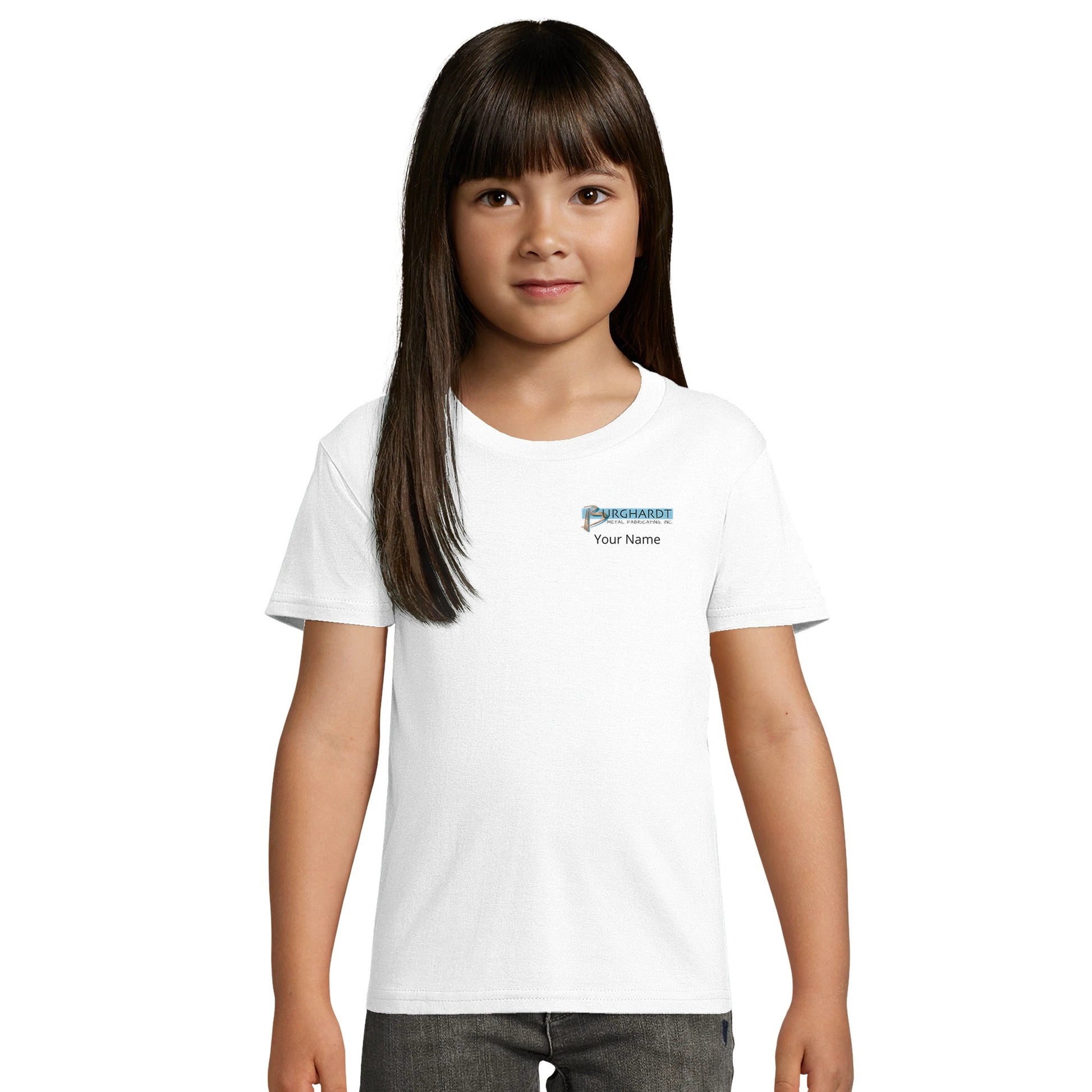 Burghardt Metal Fabricating, Inc., logo on a Organic Kids Fitted T-shirt