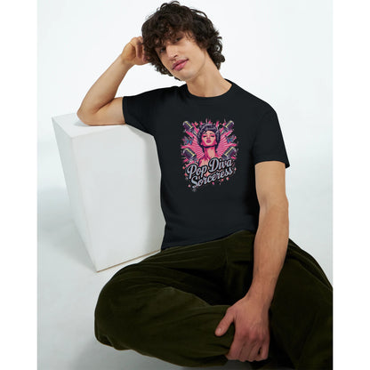 Pop Diva Sorceress graphic design on a Heavyweight T-shirt