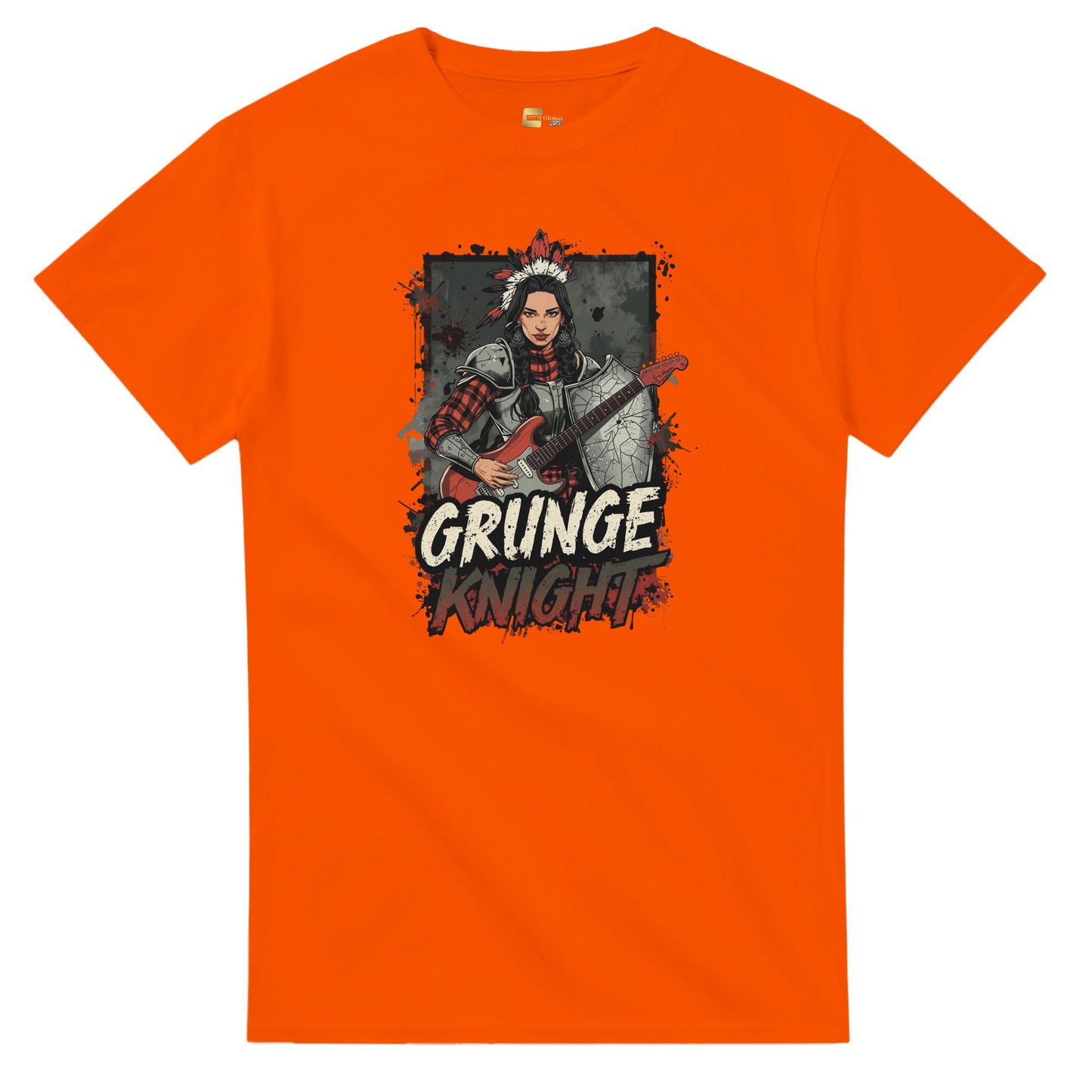 Grunge Knight graphic design on a Heavyweight T-shirt
