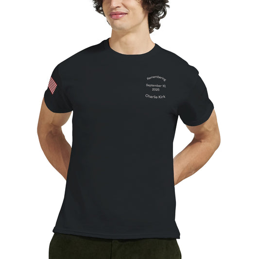 Charlie Kirk 'Remembering Charlie' Heavyweight Crewneck T-Shirt