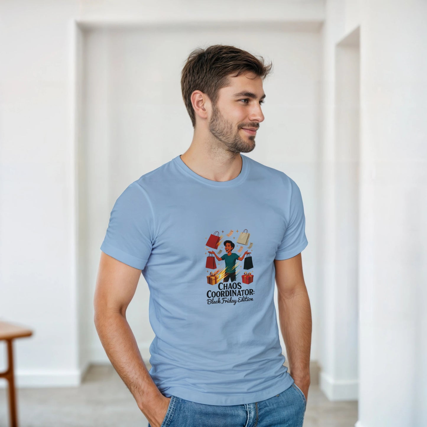 Chaos Coordinator Black Friday edition heavyweight t-shirt mockup