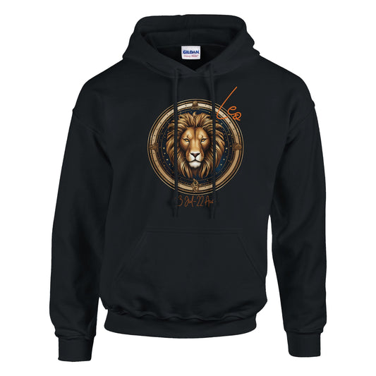classic unisex pullover hoodie Astrology leo lion personalized