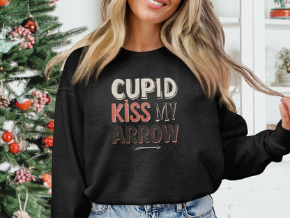 Cupid Kiss My Arrow Valentine's Day Sweatshirt