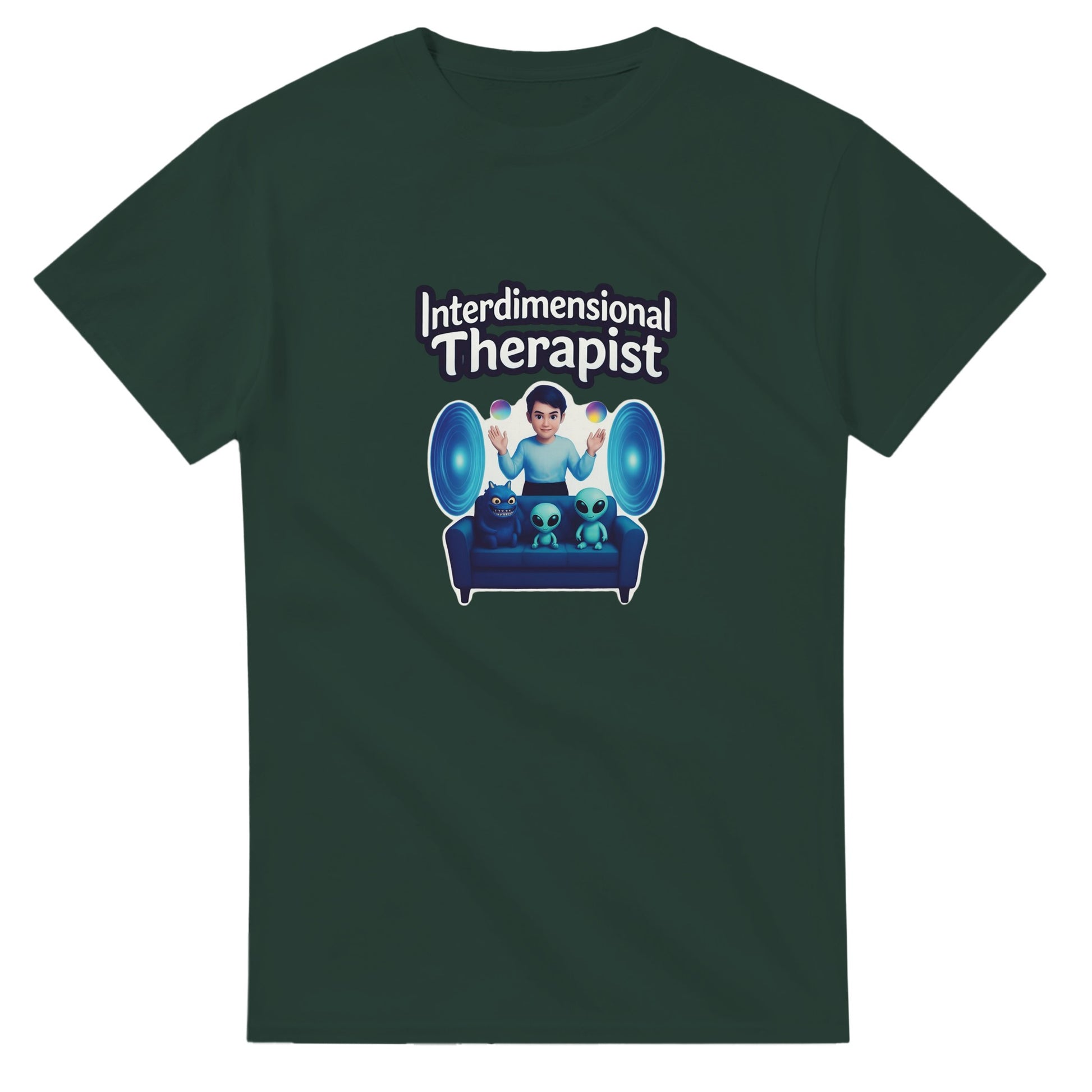 Interdimensional Therapist graphic design on a Heavyweight T-shirt
