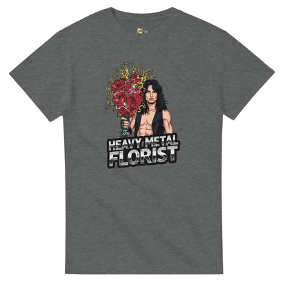 Woman wearing a t-shirt with a graphic design in a mall setting