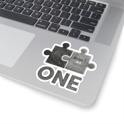 Built As One Puzzle Sticker for Creative Expression