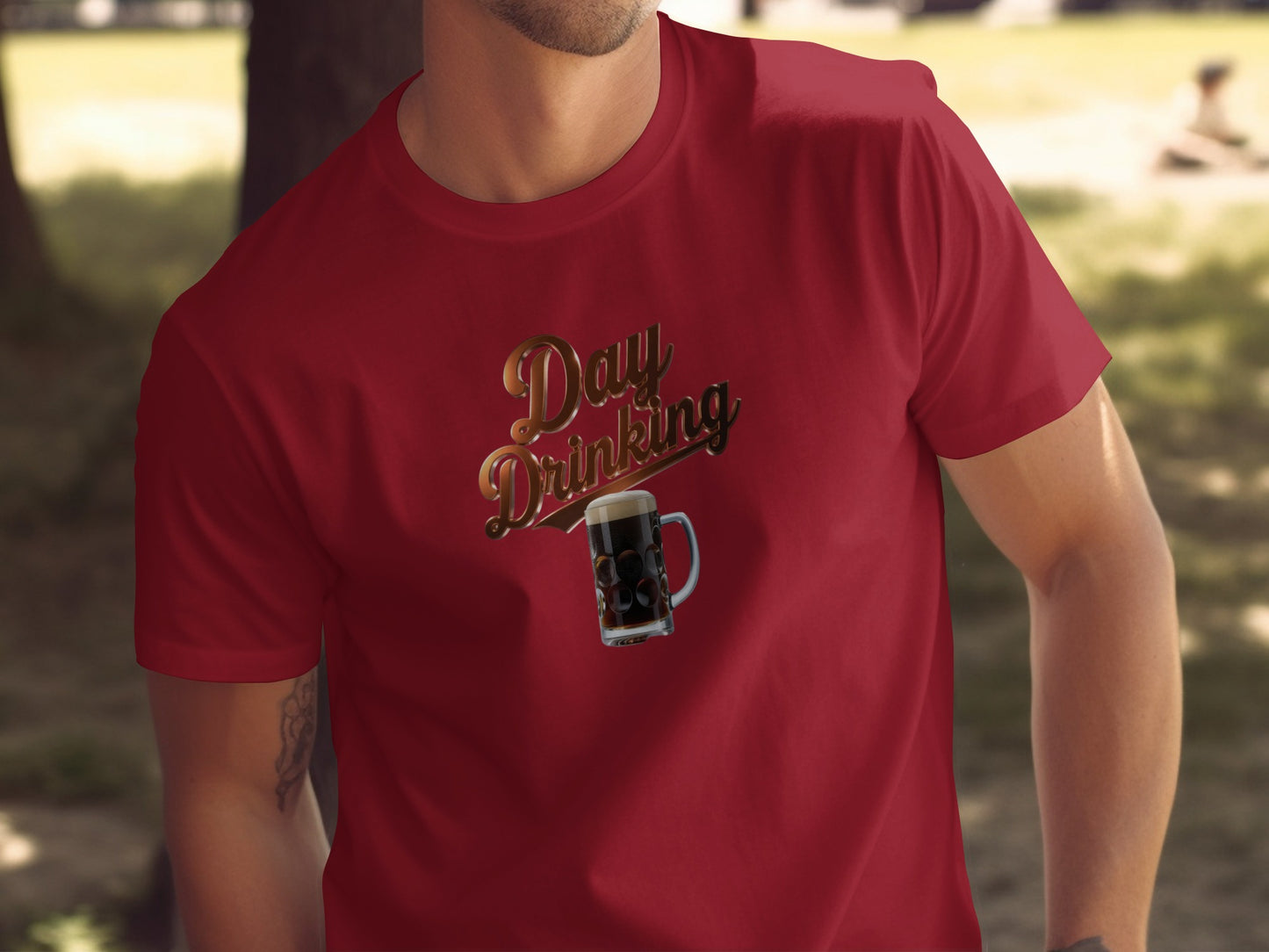 Day Drinking Graphic Shirt with Beer Mug Design