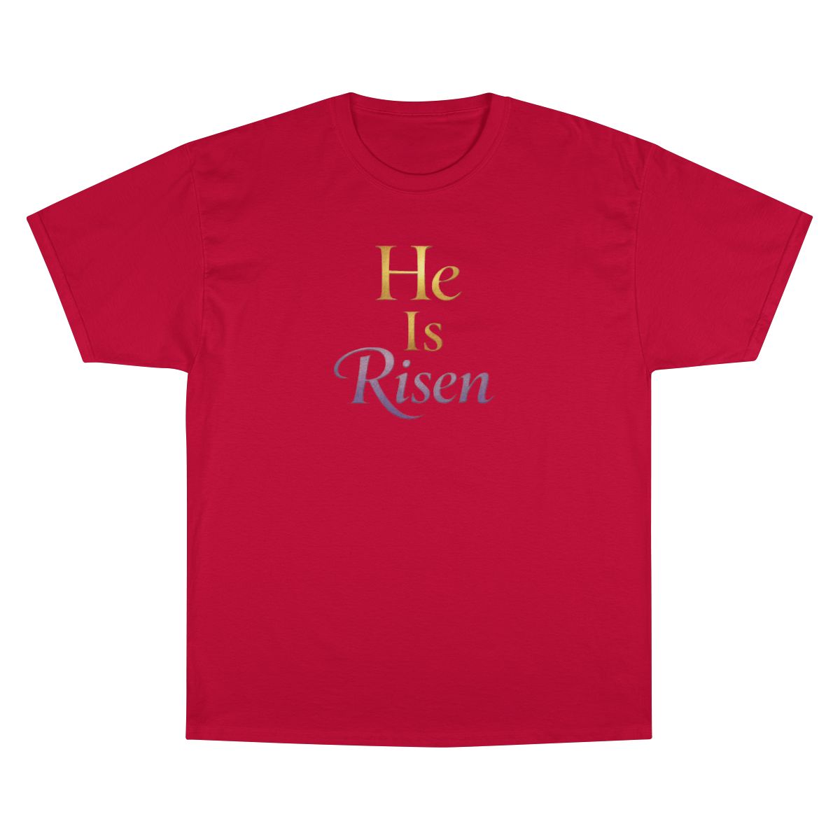 He Is Risen Easter scripture quote red product type