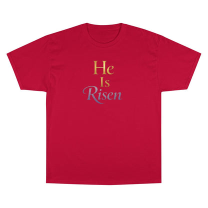 He Is Risen Easter scripture quote red product type
