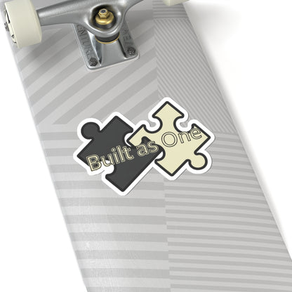 Built as One Puzzle Piece Sticker for Skateboards