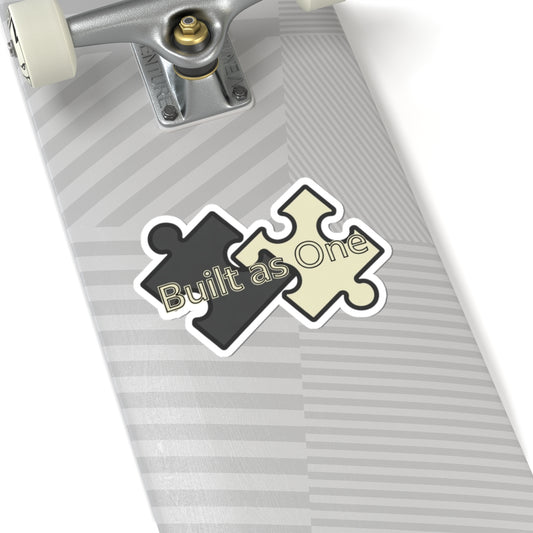 Built as One Puzzle Piece Sticker for Skateboards