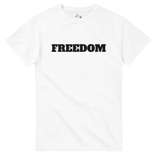 Charlie Kirk 'FREEDOM' on a Heavyweight T-Shirt