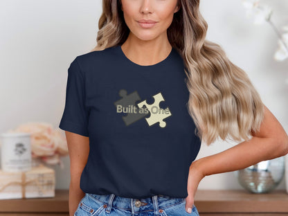 Built as One Puzzle Design Short Sleeve T-Shirt