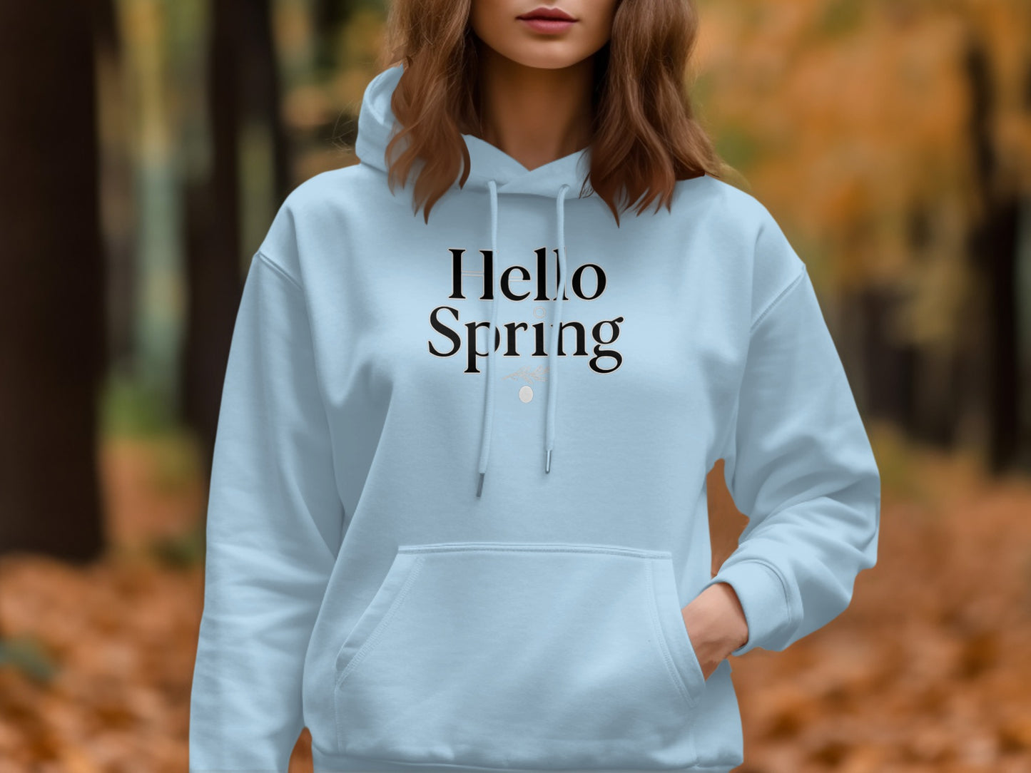 Hello Spring Printed Hoodie for Seasonal Wear