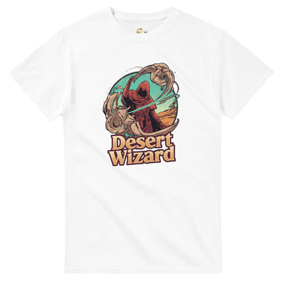 Mystic Desert Wizard graphic design on a Heavyweight T-shirt