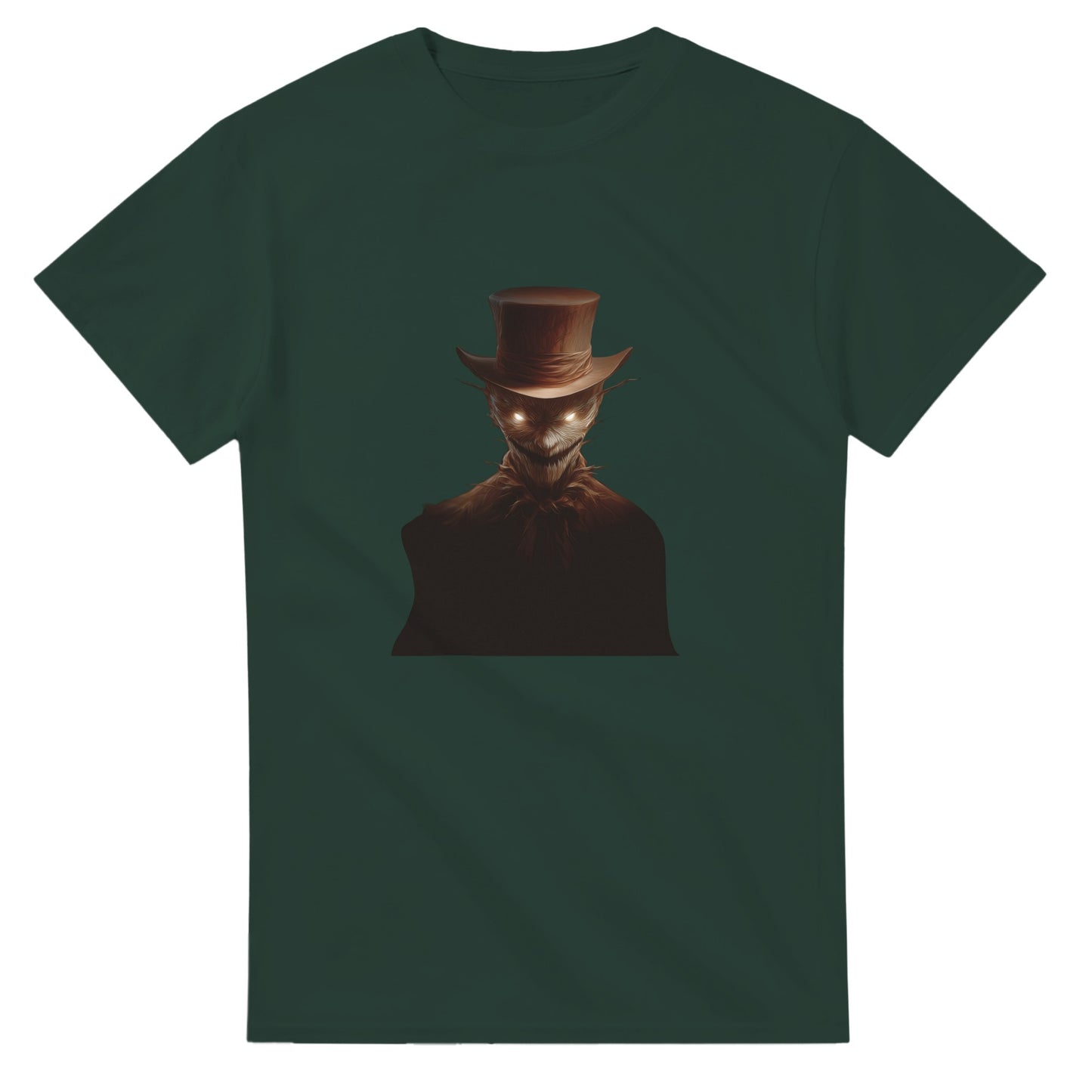 Mysterious Scarecrow Glowing Eyes on a Heavyweight T-shirt