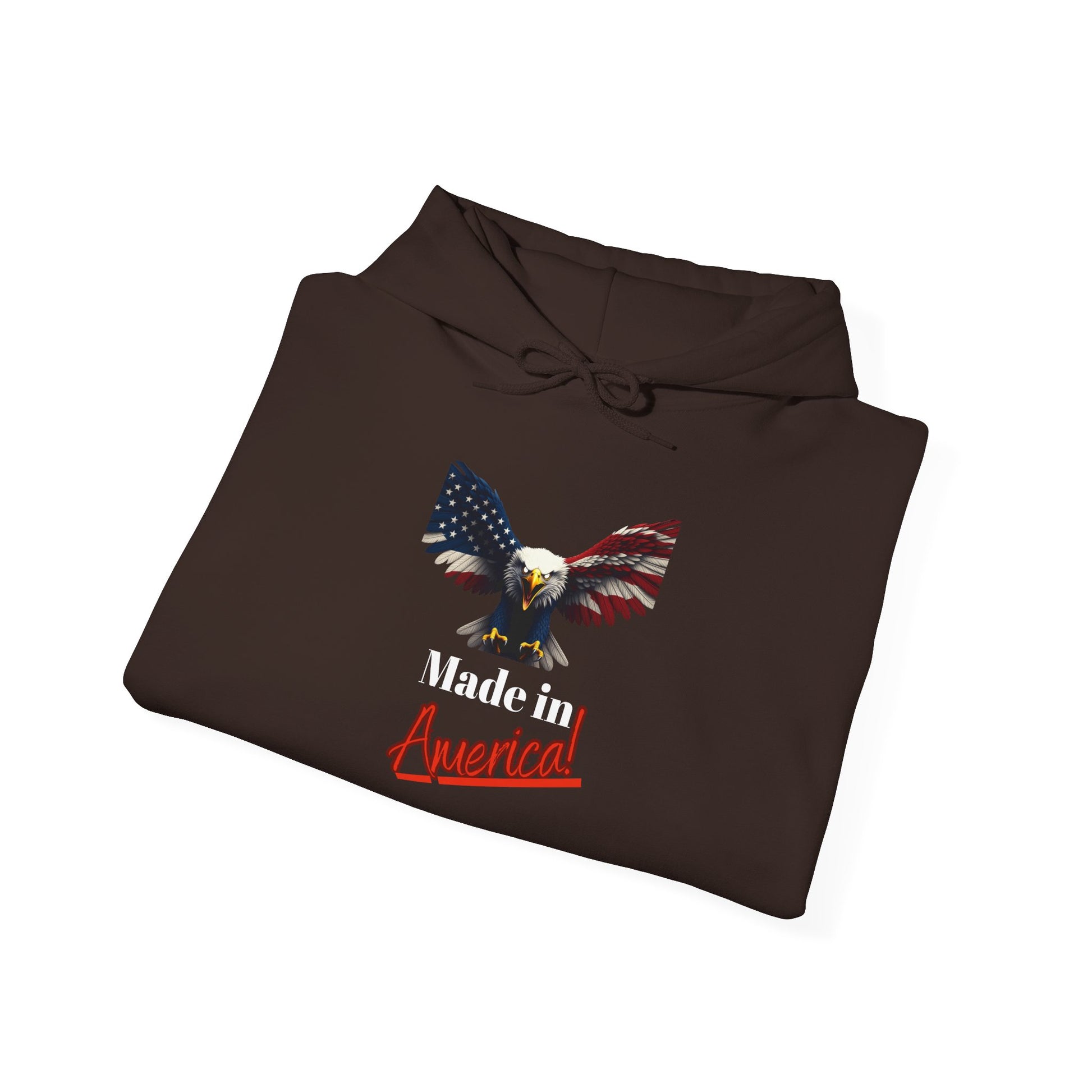 Made In America Patriotic Eagle on a Pullover Hoodie